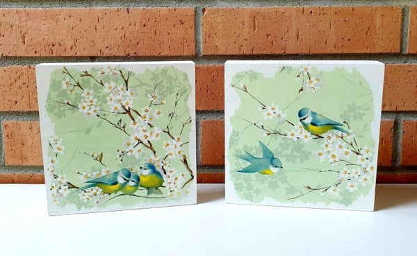 Holzbilder 2er Set BLAUMEISEN