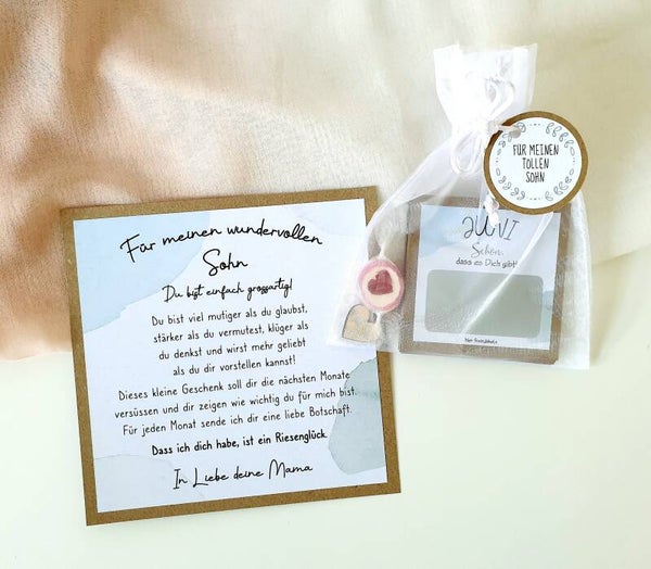 Botschafts-Rubbellos-Set für meinen wundervollen Sohn
