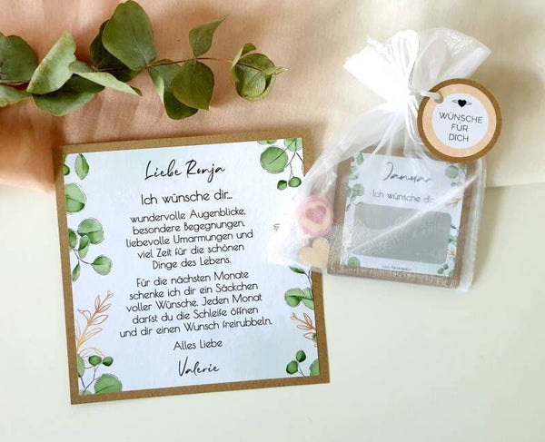 Botschafts-Rubbellos-Set Wünsche