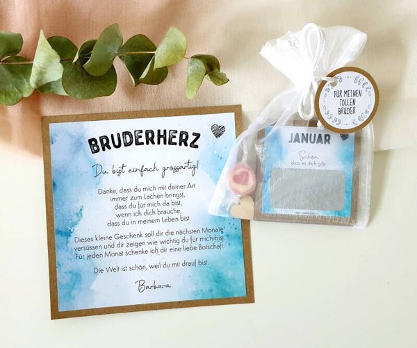 Botschafts-Rubbellos-Set Bruderherz