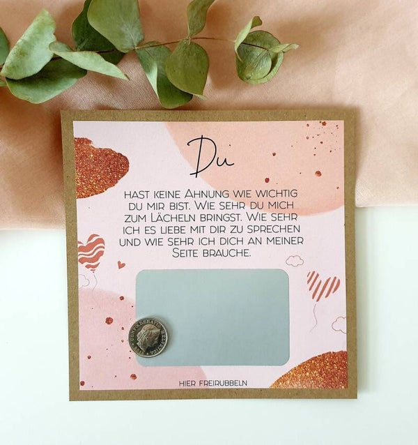 Botschafts Rubbelkarte Liebe EINEN LIEBLINGSMENSCHEN