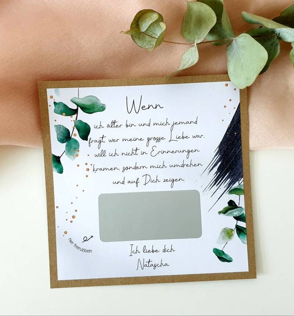 Botschafts Rubbelkarte Liebe MEINE GROSSE LIEBE