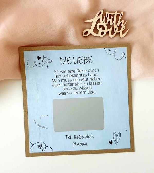 Botschafts Rubbelkarte Liebe DIE LIEBE