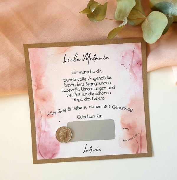 Gutschein-Rubbelkarte FREUNDSCHAFT Wünsche