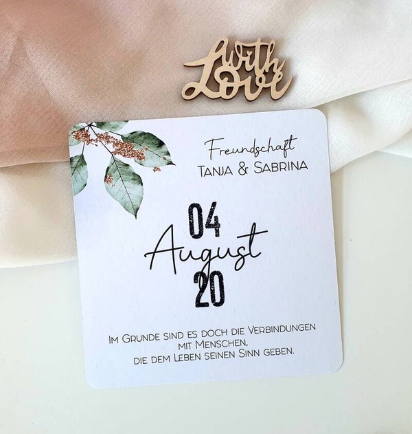 Karte - FREUNDSCHAFT - personalisiert - Freundschaft