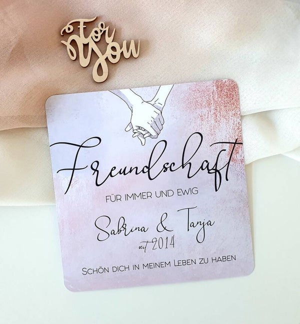 Karte - FREUNDSCHAFT - personalisiert - Für immer und ewig