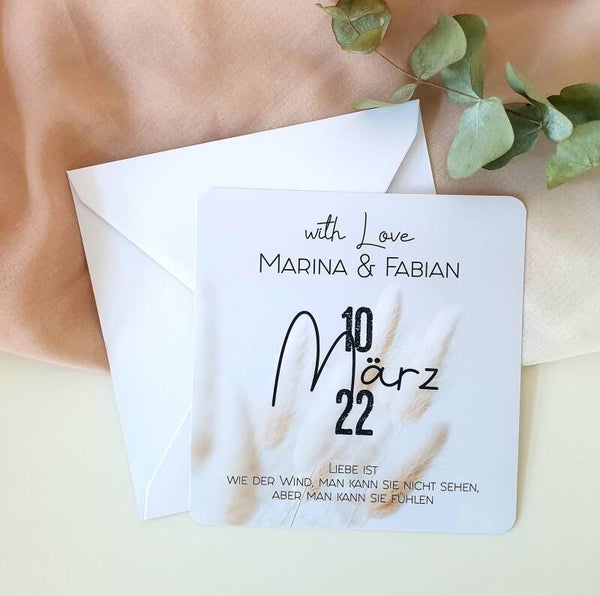 Karte - LIEBE - personalisiert - with Love