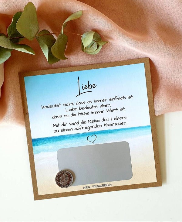 Botschafts Rubbelkarte Liebe - Abenteuer