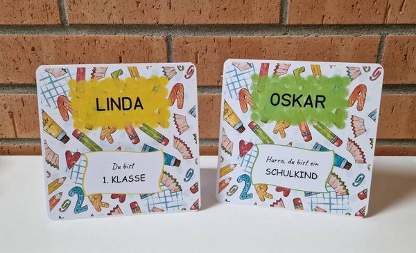 Klappkarte Einschulung Schulkind / Erste Klasse
