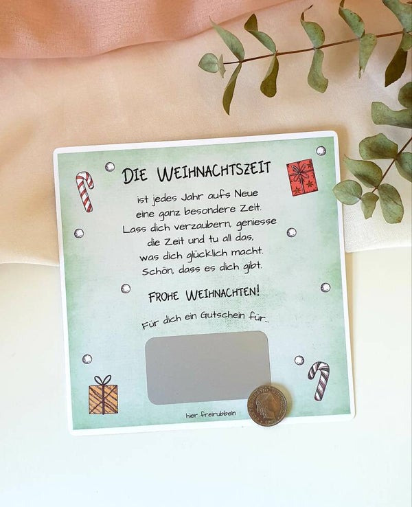 Gutschein-Rubbelkarte Weihnachten DIE WEIHNACHTSZEIT