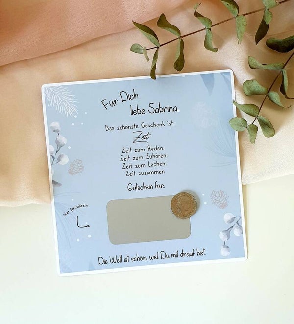 Gutschein-Rubbelkarte Weihnachten ZEIT ZUSAMMEN