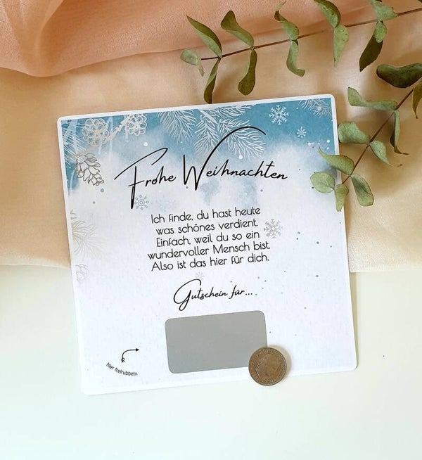 Gutschein-Rubbelkarte Weihnachten WUNDERVOLLER MENSCH