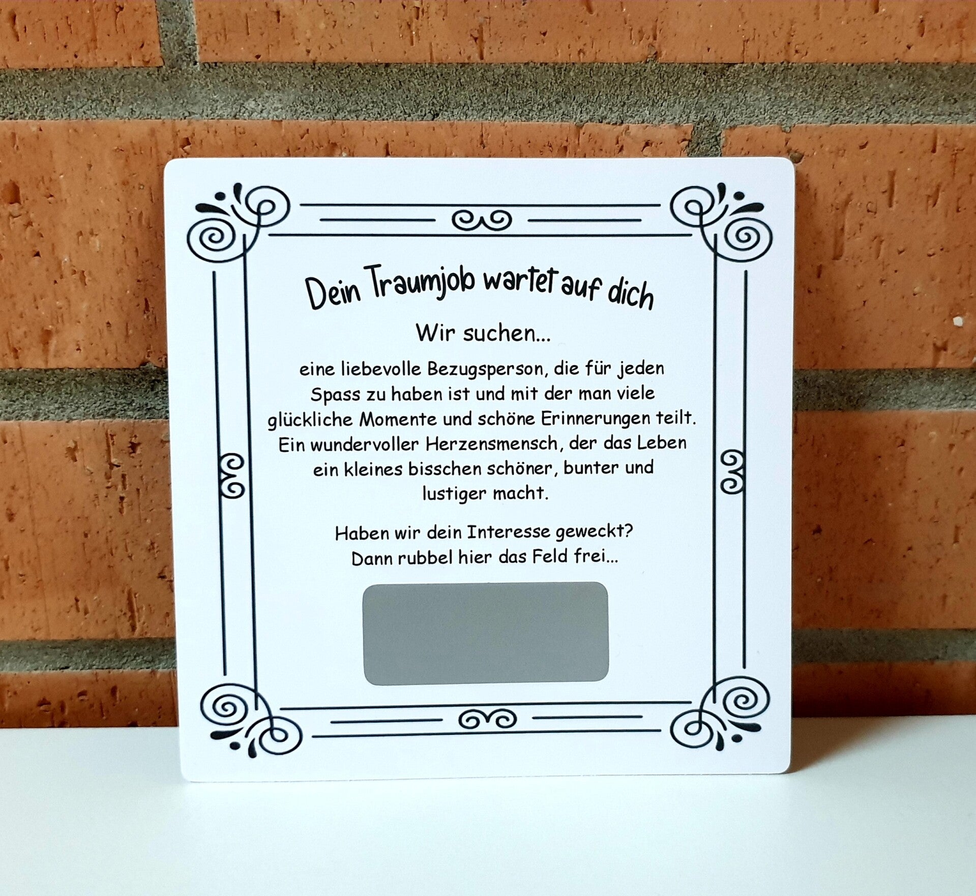 Botschafts Rubbelkarte GOTTI/GÖTTI FRAGE Traumjob