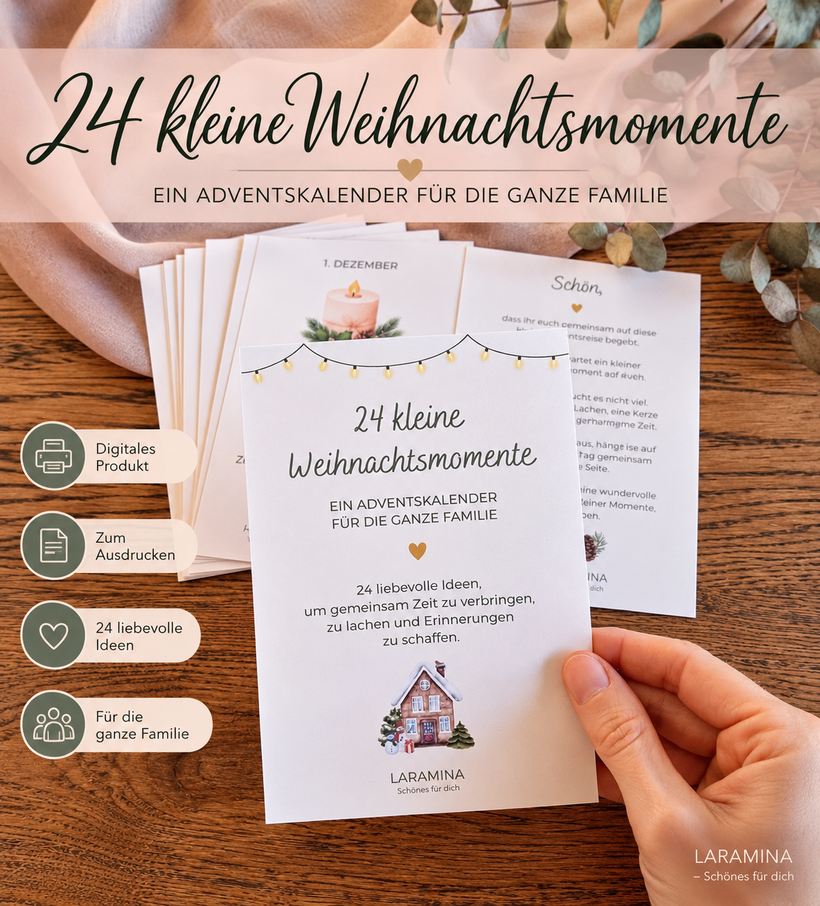 24 kleine Weihnachtsmomente - ein Adventskalender für die ganze Familie