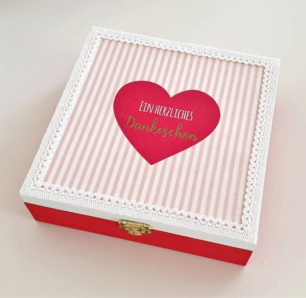 Holz Geschenkbox - Dankeschön