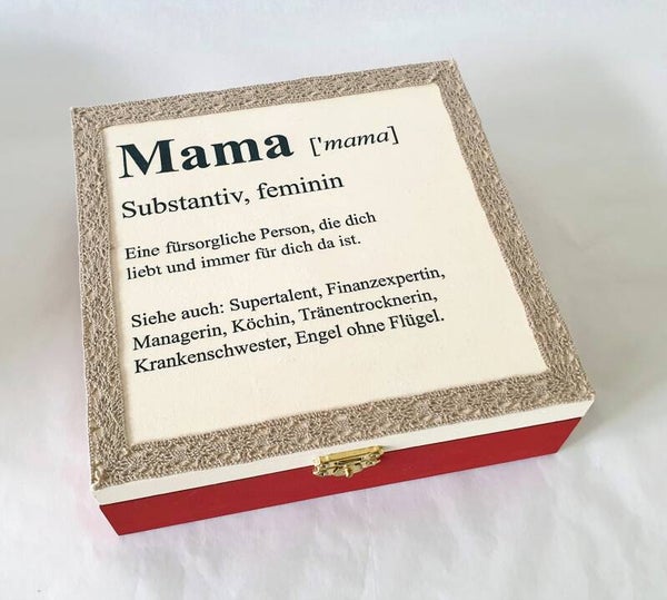 Holz Geschenkbox - Mama