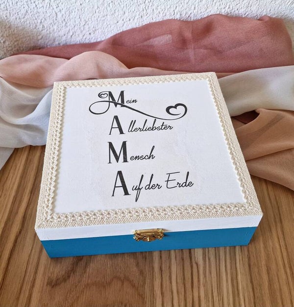 Holz Geschenkbox - Mama Mein allerliebster Mensch auf der Erde