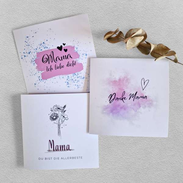 Grusskarten 3er-Set "MAMA"