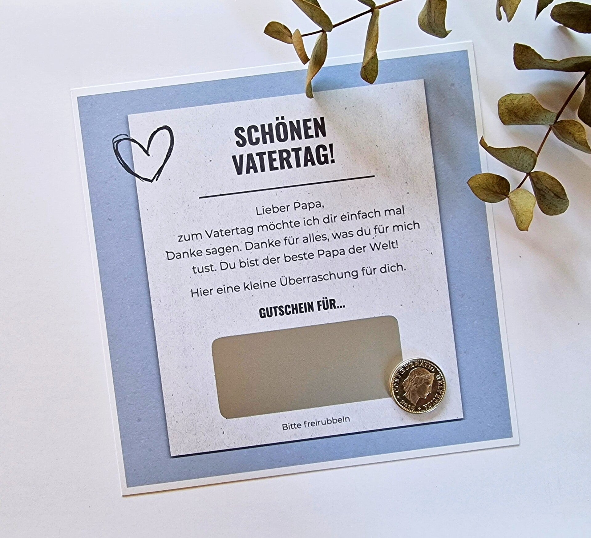 Gutschein-Rubbelkarte Vatertag SCHÖNEN VATERTAG!