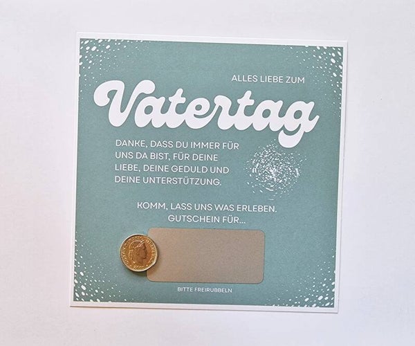 Gutschein-Rubbelkarte Vatertag KOMM, LASS UNS WAS ERLEBEN