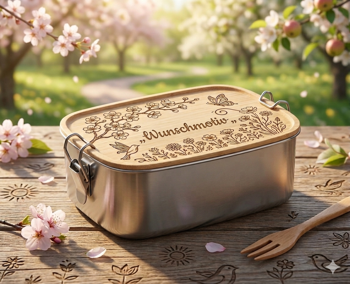 Lunchbox Edelstahl / Bambus