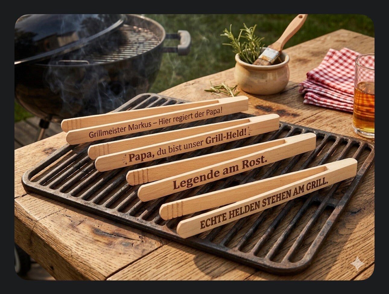 Grill Zange personalisiert