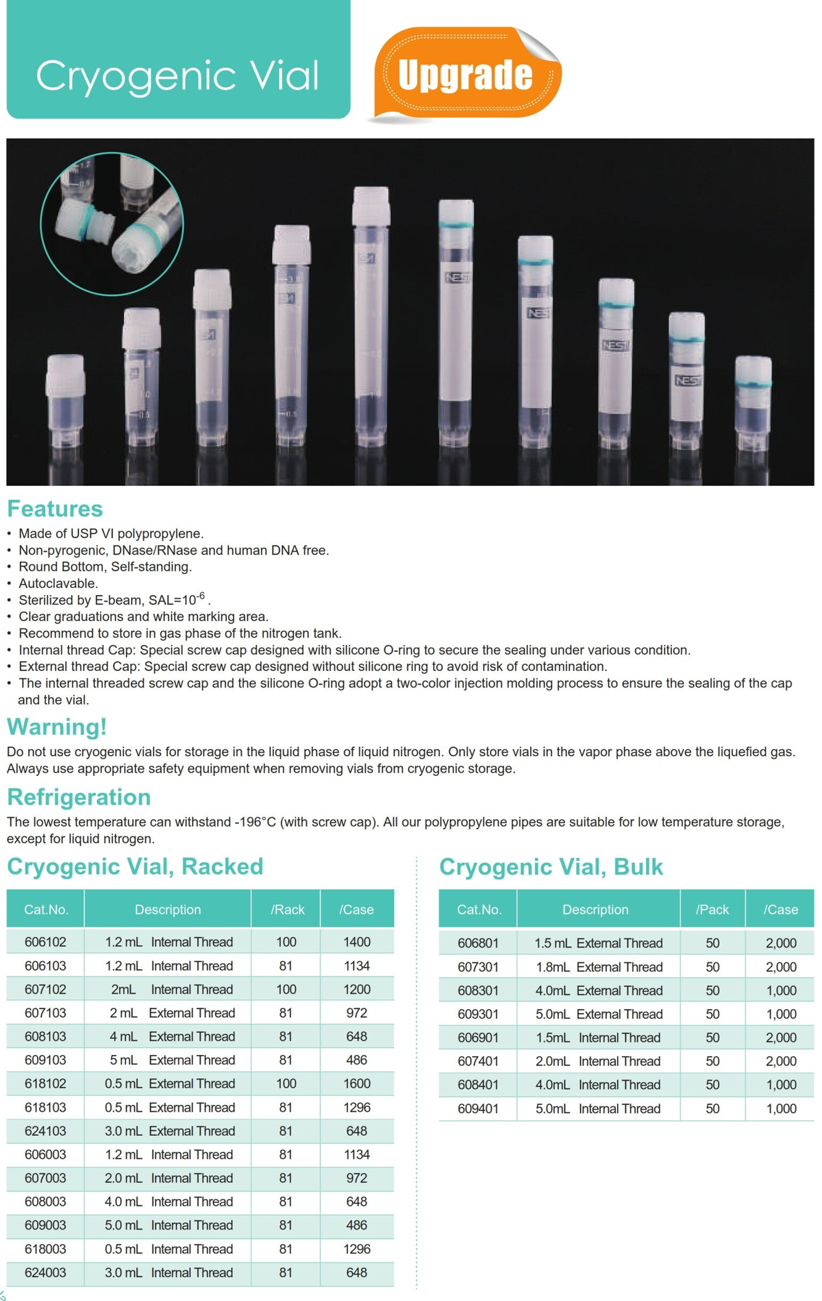 Cryogenic Vial / Biobank System / Lab consumables / Product ...