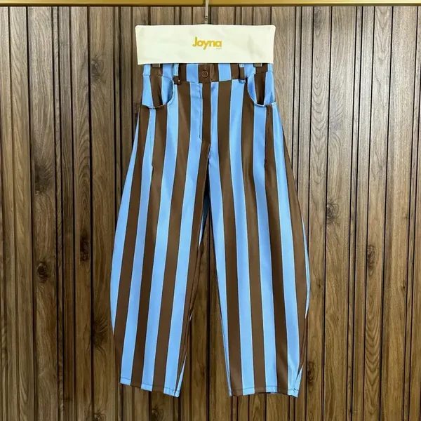 ballonbroek bruin en blauw