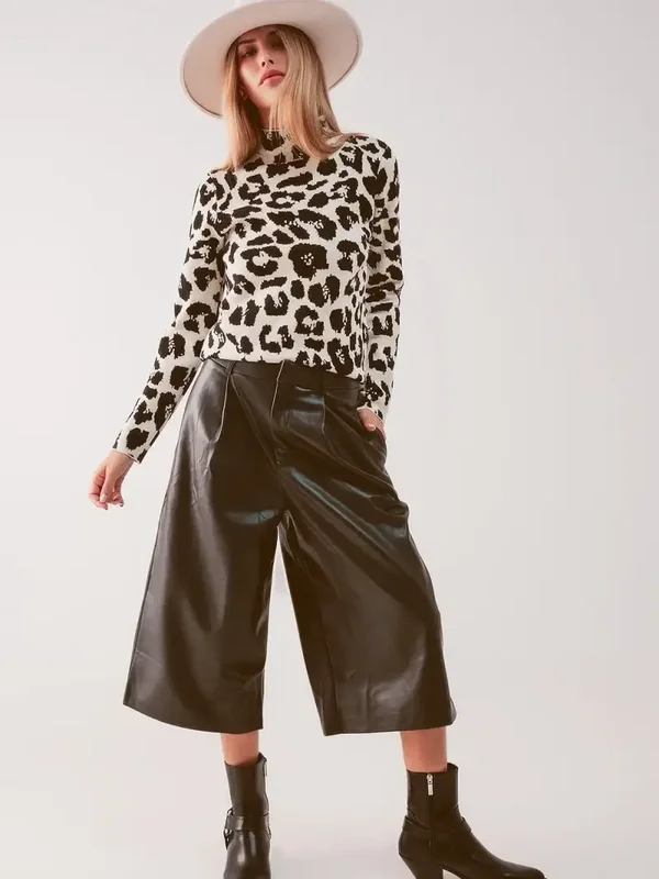 culotte zwarte nep leer