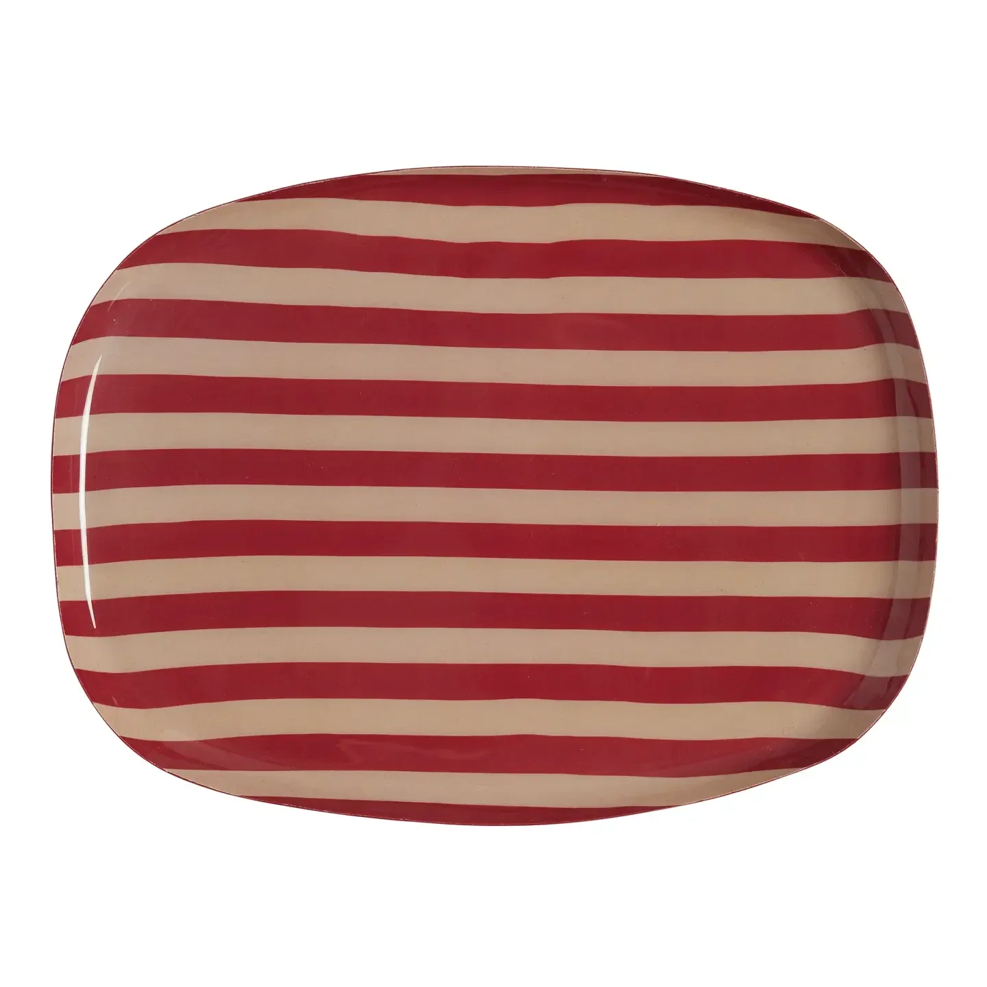 dienblad 25cm bordeauxstrepen