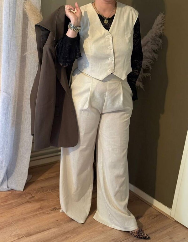 mooie linnen broek en gilet