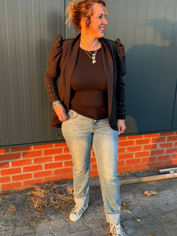 spijkerbroek met studs