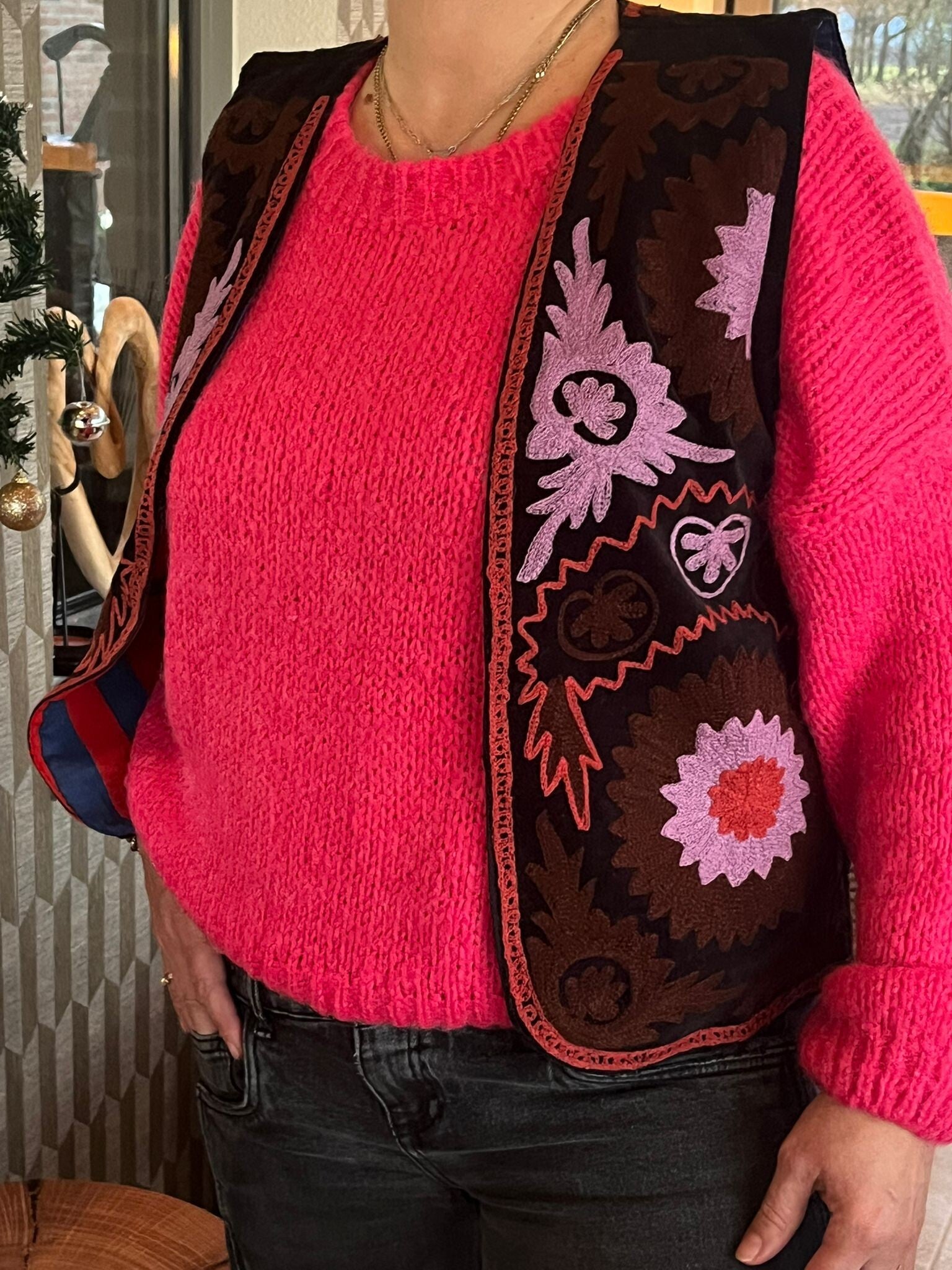 Gilet roze/rood