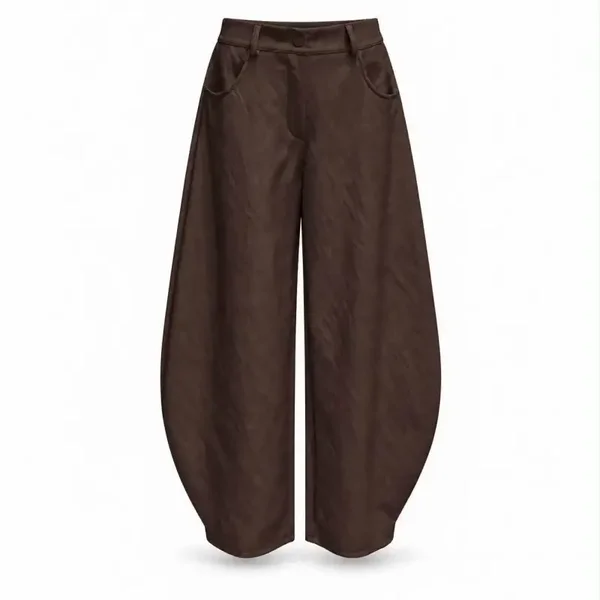 wijde broek   (leather look)