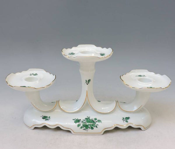 WIEN AUGARTEN großer dreiarmiger Leuchter Belvedere Maria Theresia - 28,5cm