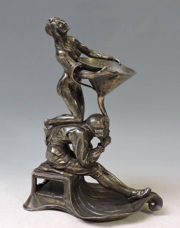 GEORG LEYKAUF Nürnberg gr. Jugendstil Nürnberger Trichter um 1900 Gesetzlich geschützt