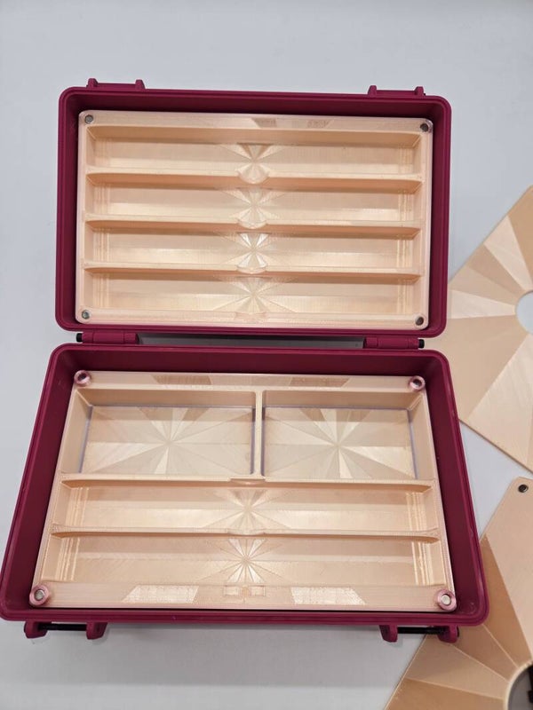 6 Pen Slot Double Sided Case w/ 2 Magnetic Divider