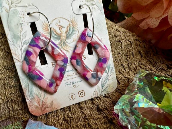 Lila Rose ruitje met huggie hoop