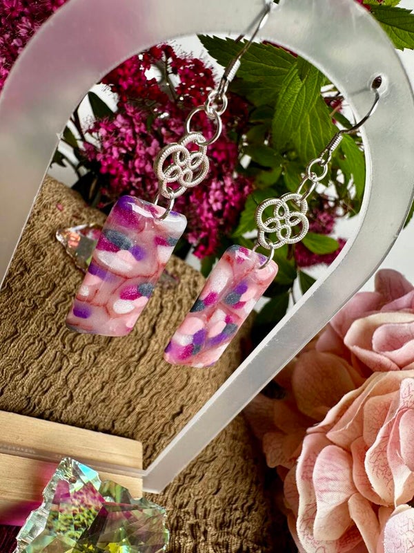 Lila Rose rechthoek met silver