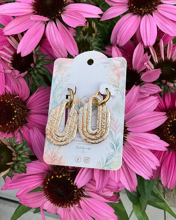Golden aura On huggie hoop