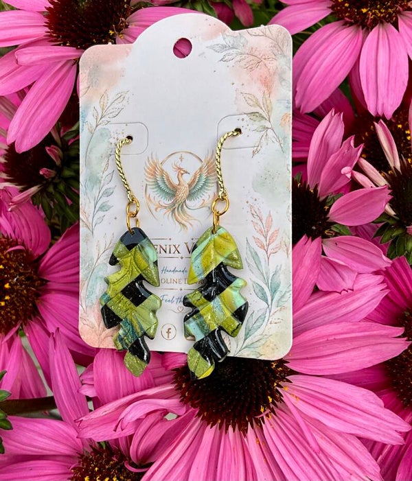 St tropez feather met 18k oorhaakje
