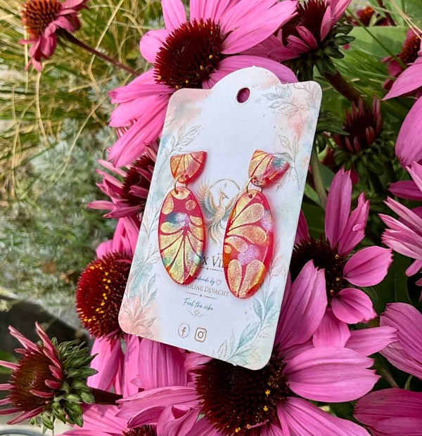 Sea glass  cherry red claudia