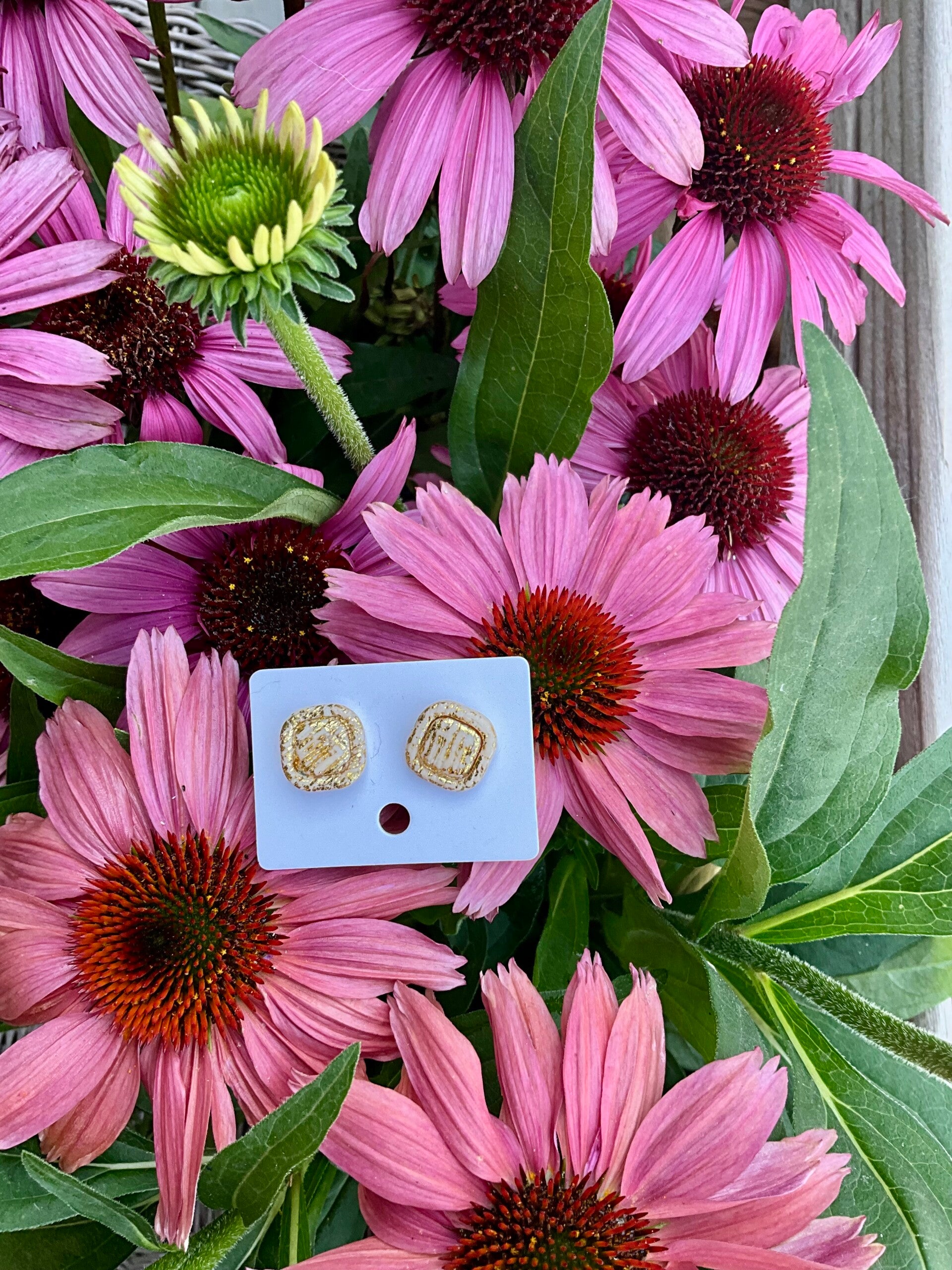 Studs gold vierkant
