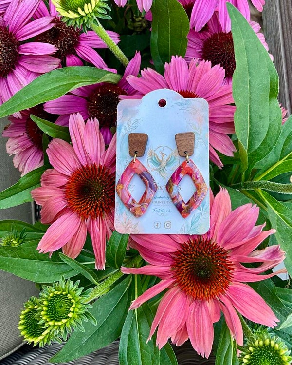 Coral Indiana summer ruitje met mahonie steker