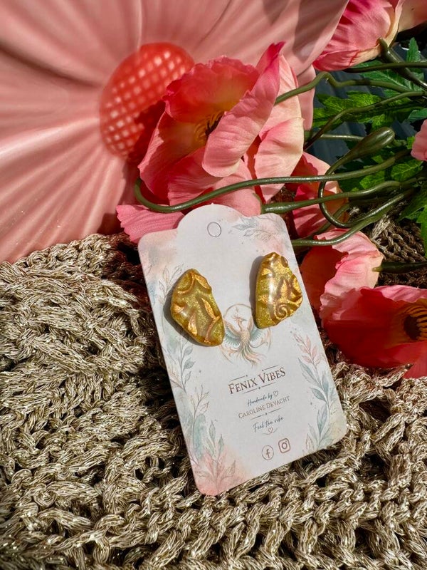 gold victorian studs