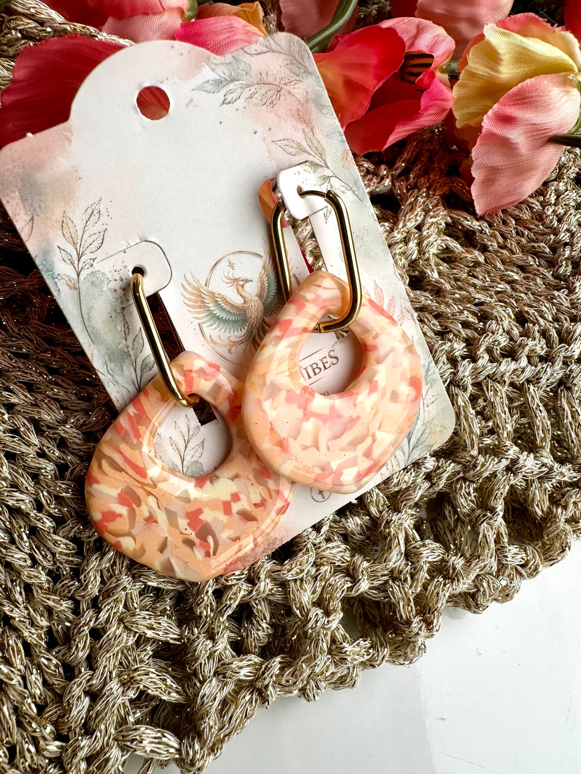 vanilla stracciatella ring op huggie hoop