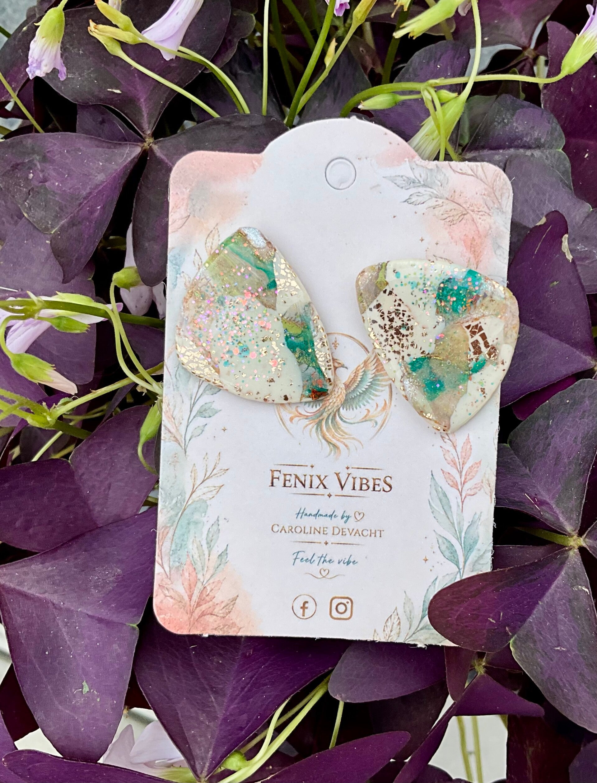 Green Marble studs groot