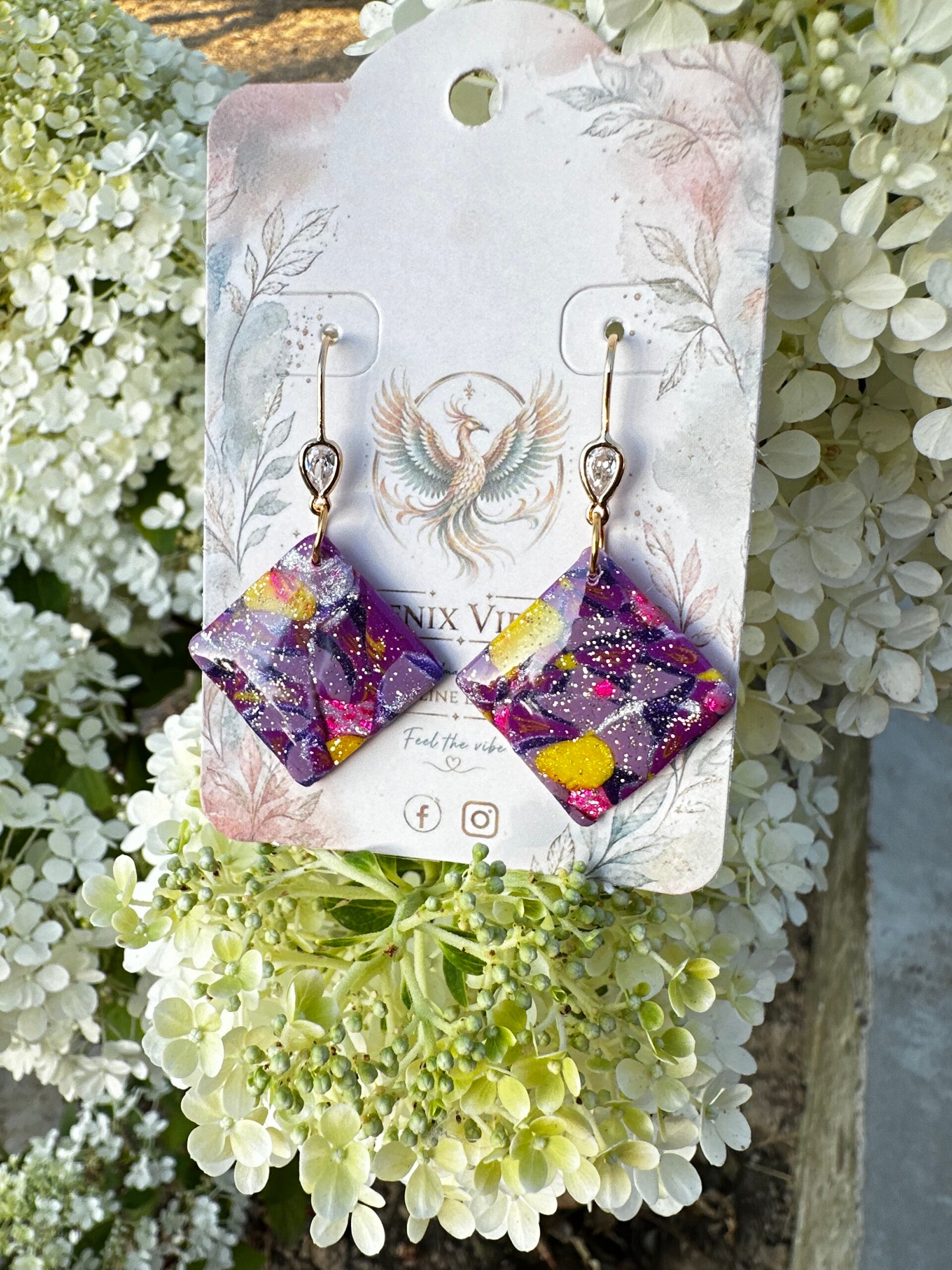 Fuchsia glitter Ruitje