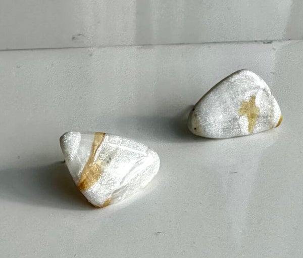 marble studs ovaal