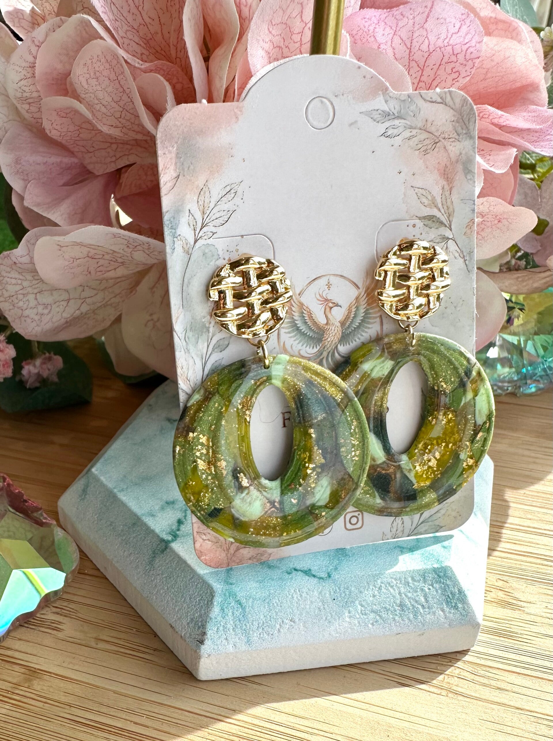 Green Marble Forest ring